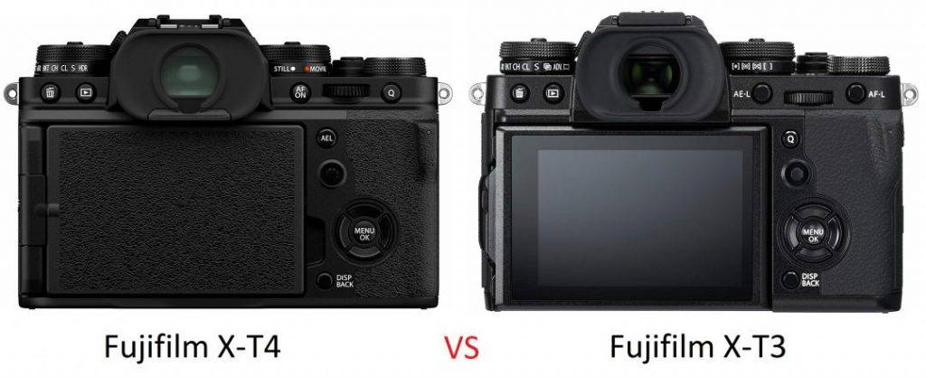 Comparatif Fujifilm X-T4 vs Fujifilm X-T3